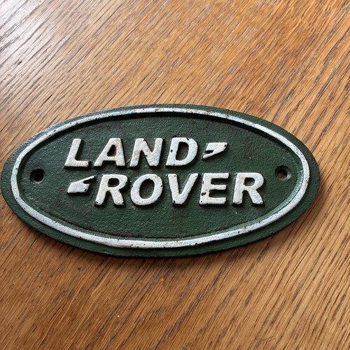 Cast iron land rover sign - land,