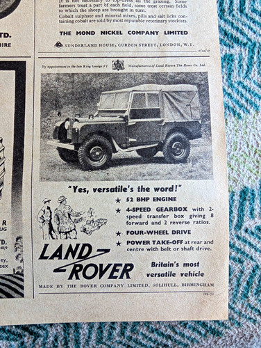 1952 vintage land - 1952, rover
