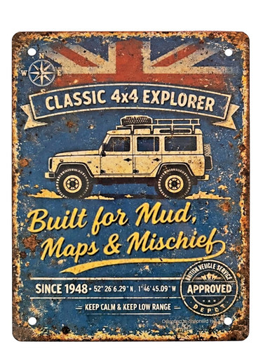 Vintage land rover tin - vintage,